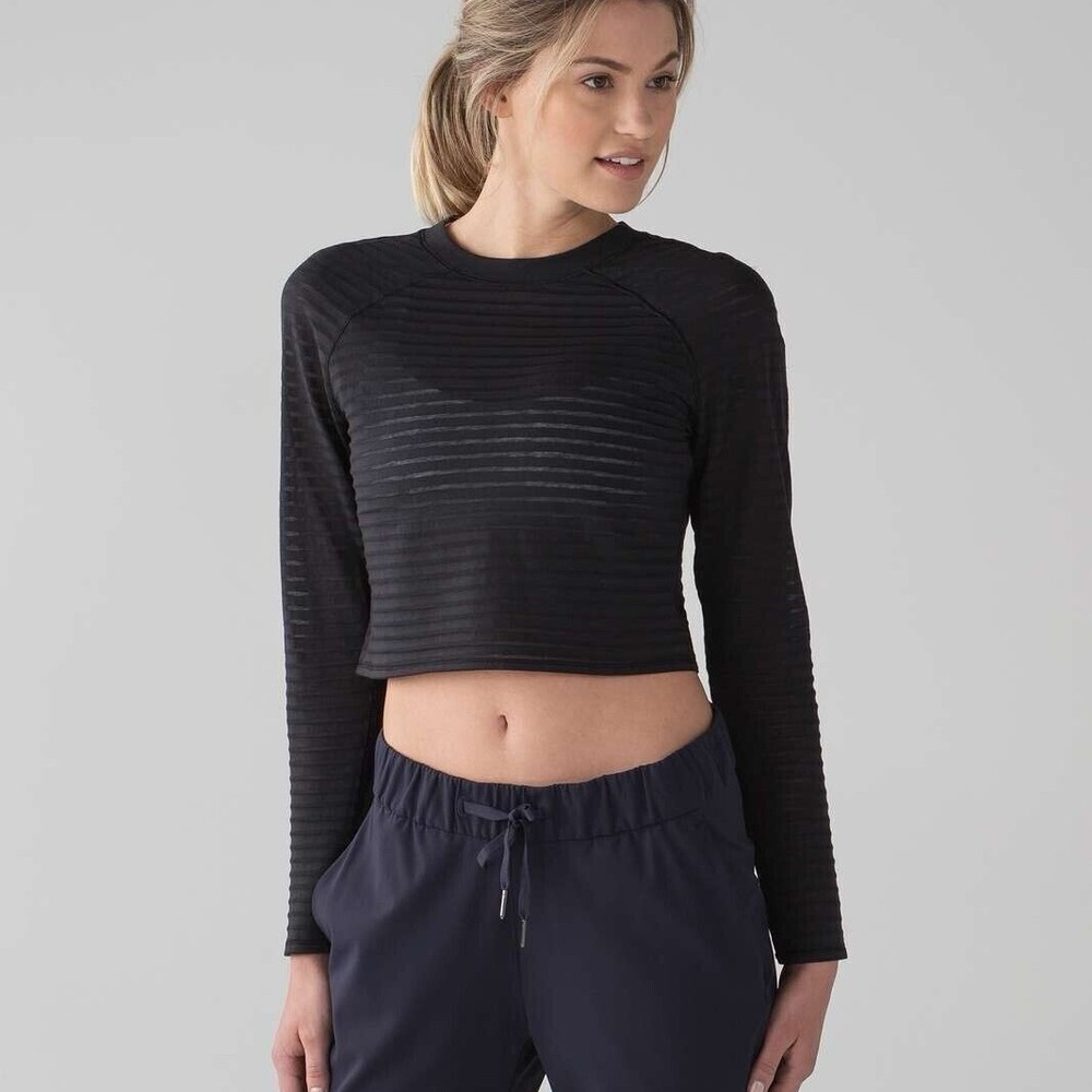 Lululemon Striped Crop Top